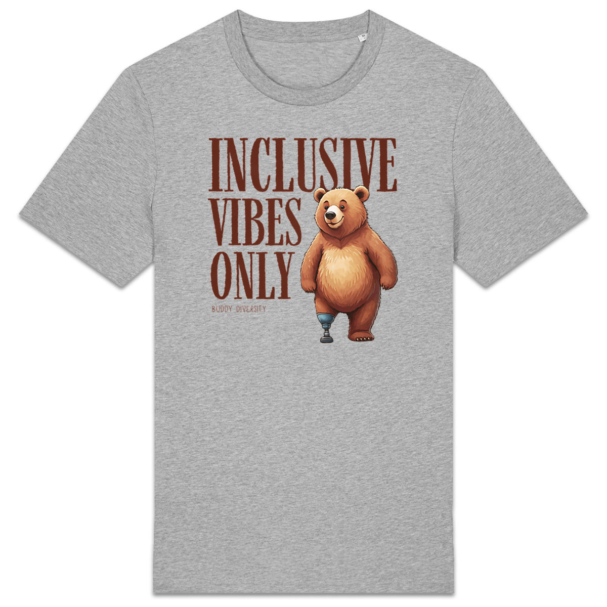 Inclusive Vibes Only | Organic Unisex Adult T-Shirt - front_1