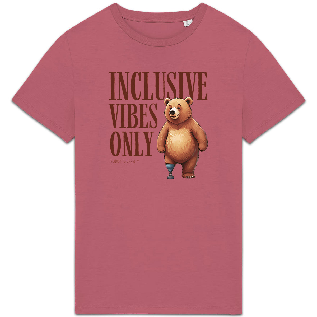 Inclusive Vibes Only | Organic Unisex Adult T-Shirt - front_2