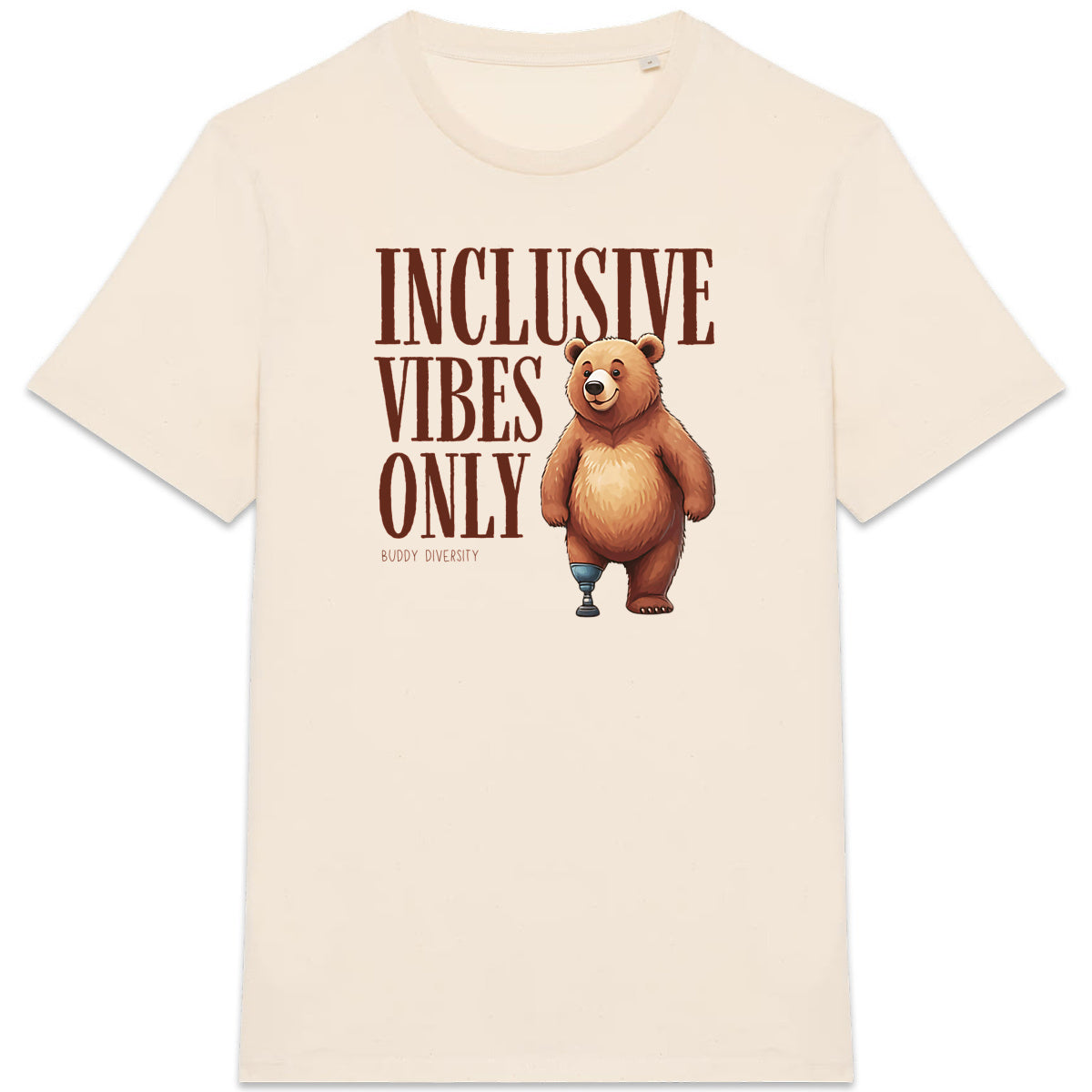 Inclusive Vibes Only | Organic Unisex Adult T-Shirt - front_3