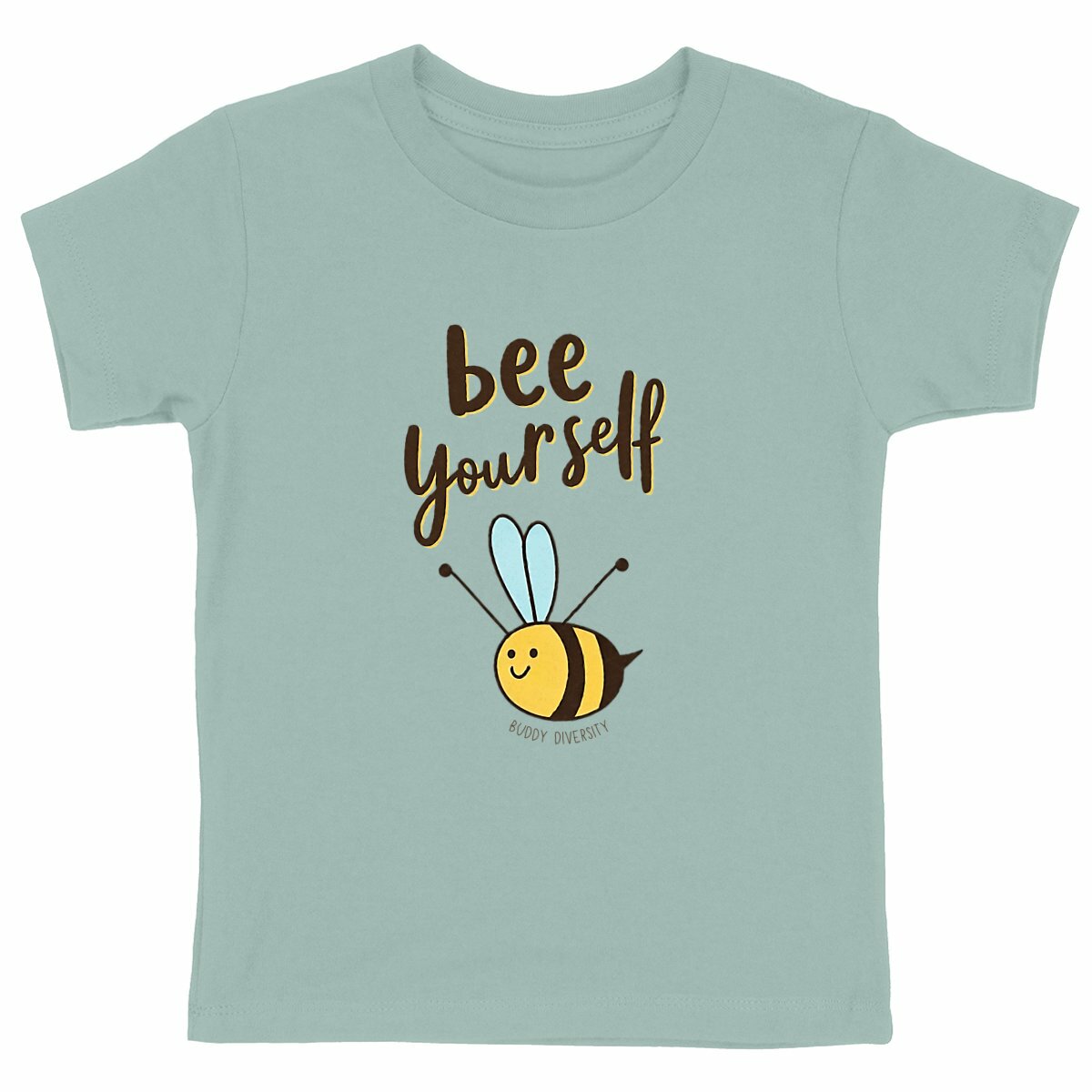 Bee Yourself | Organic Unisex Kid T-Shirt - front_green
