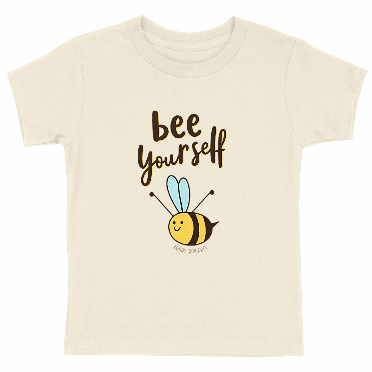 Bee Yourself | Organic Unisex Kid T-Shirt - front_natural
