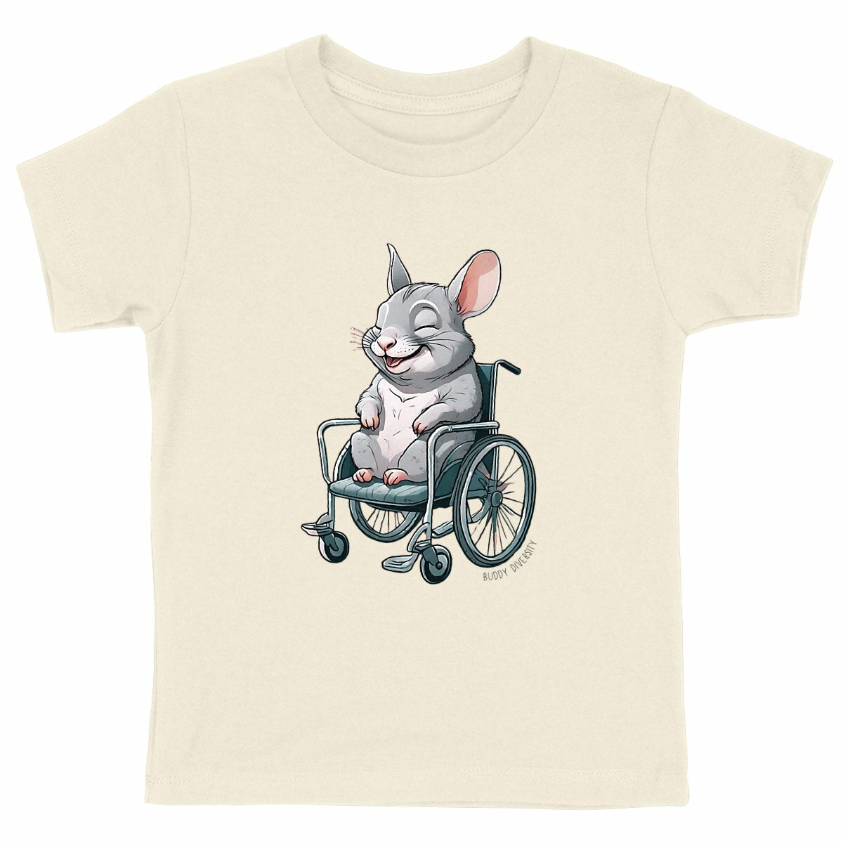 ChinChillin' | Chinchilla in a wheelchair | Organic Kids T-Shirt - front_natural