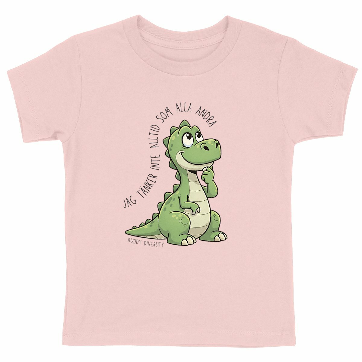 I just think a little bit differently | Organic Kids T-shirt - front_pink