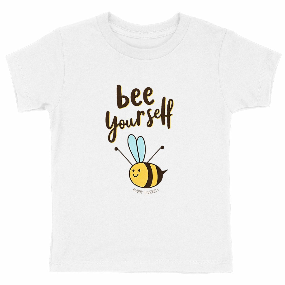 Bee Yourself | Organic Unisex Kid T-Shirt - front_white