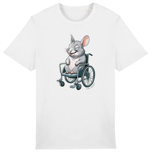 ChinChillin' | Chinchilla in a wheelchair | Organic Unisex AdultT-Shirt - front_0