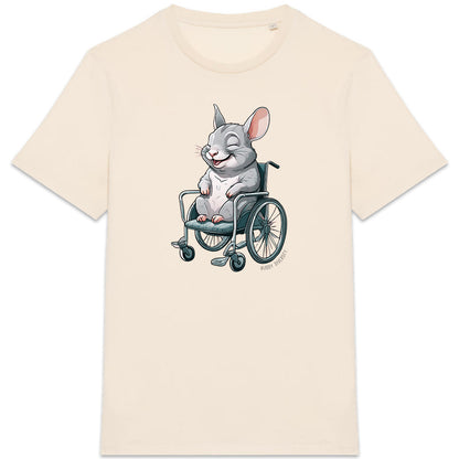 ChinChillin' | Chinchilla in a wheelchair | Organic Unisex AdultT-Shirt - front_2