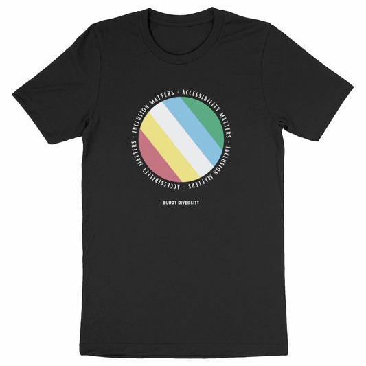 Inclusive Vibes Only | Dino with a prosthetic leg | Organic Adult Unisex T-Shirt