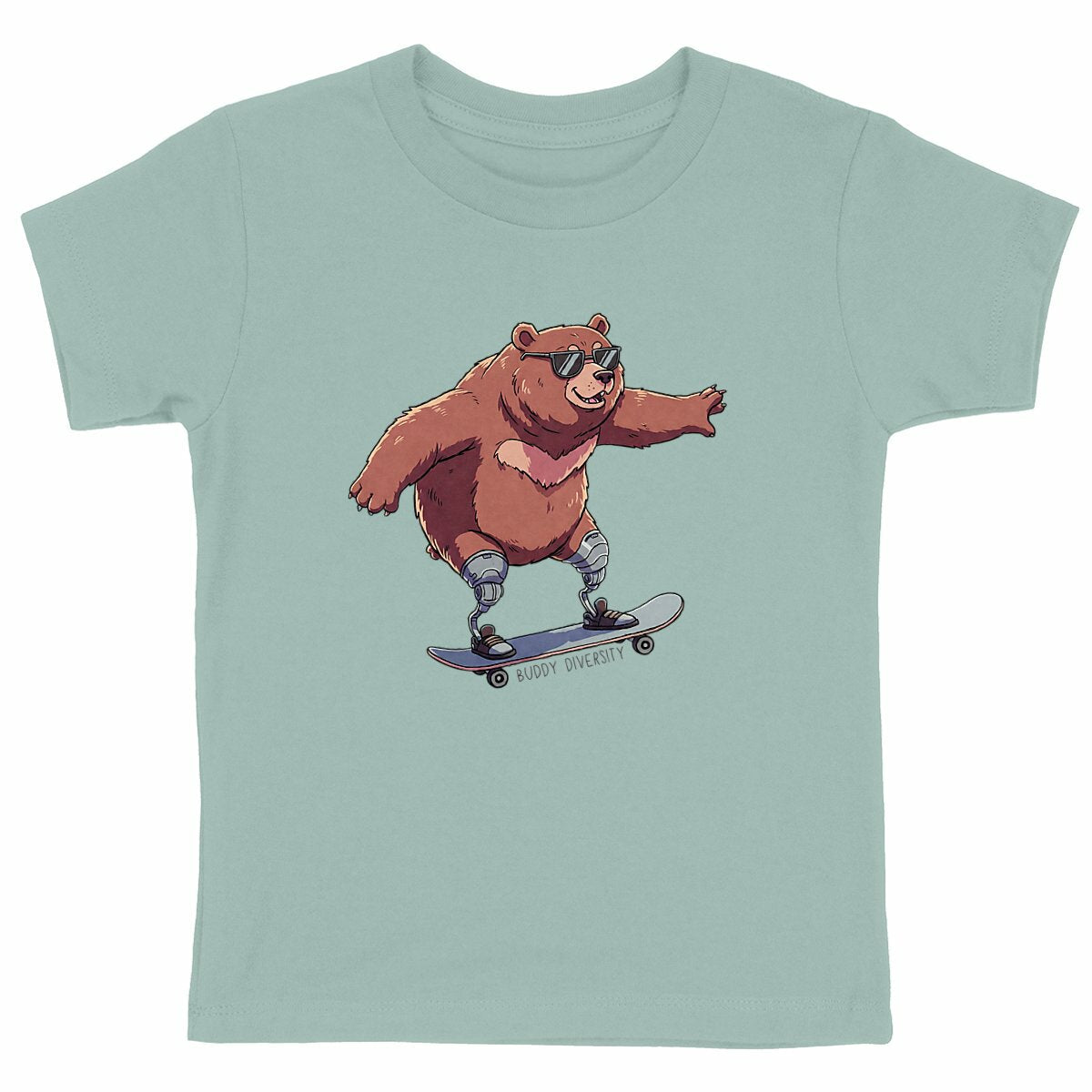 Life is good | Enjoy the ride | Organic Kids T-shirt - front_green