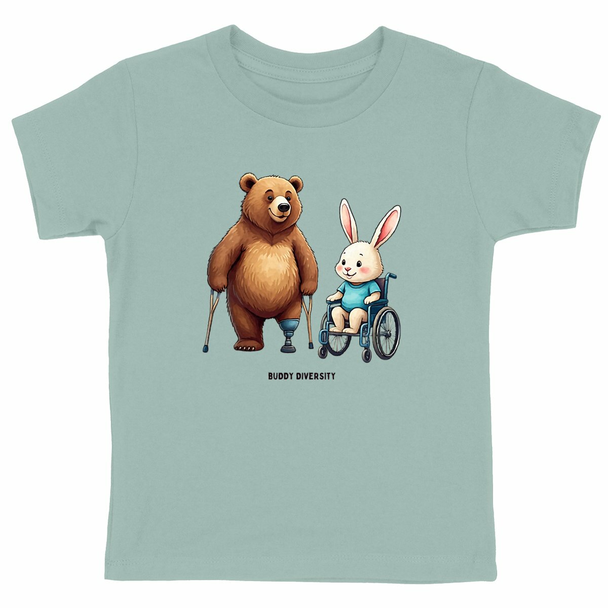 We should be friends | Bear and bunny | Organic Kids T-shirt