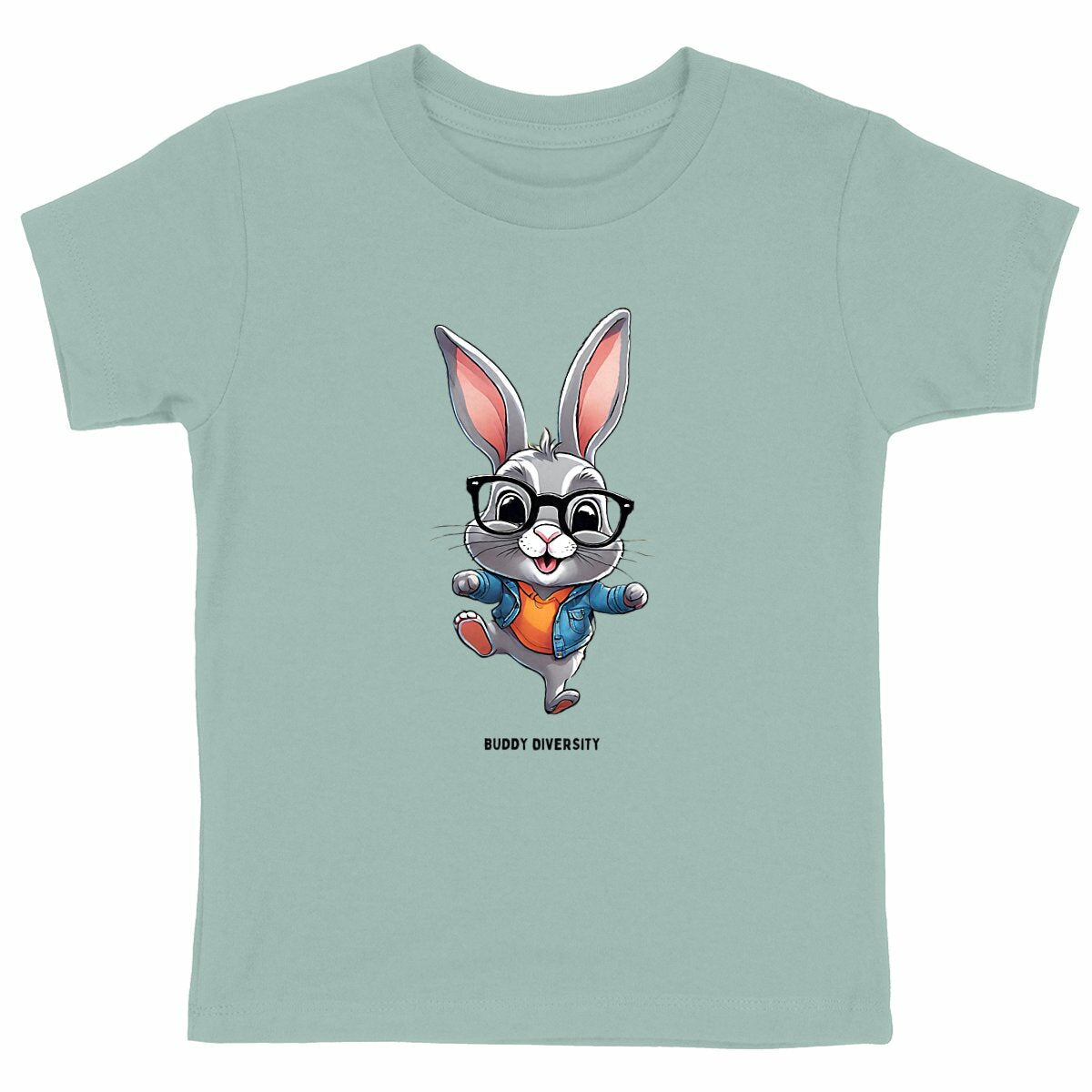 Bunny With Glasses | Organic Cotton Kids T-shirt