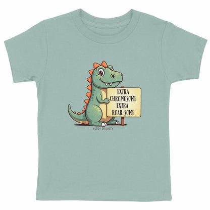 Rocking an extra chromosome | Organic Kids T-shirt - front_green