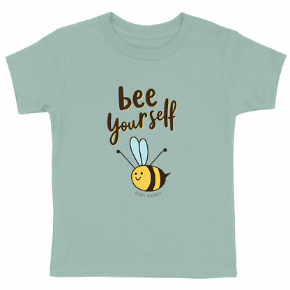Bee Yourself | Organic Unisex Kid T-Shirt - front_green