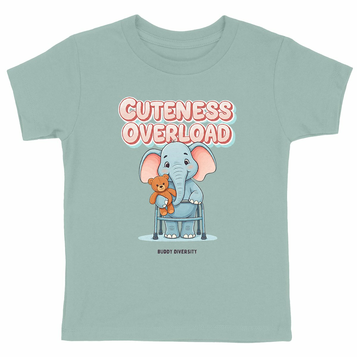 Cuteness overload | Elephant with walker | Organic Kids T-shirt