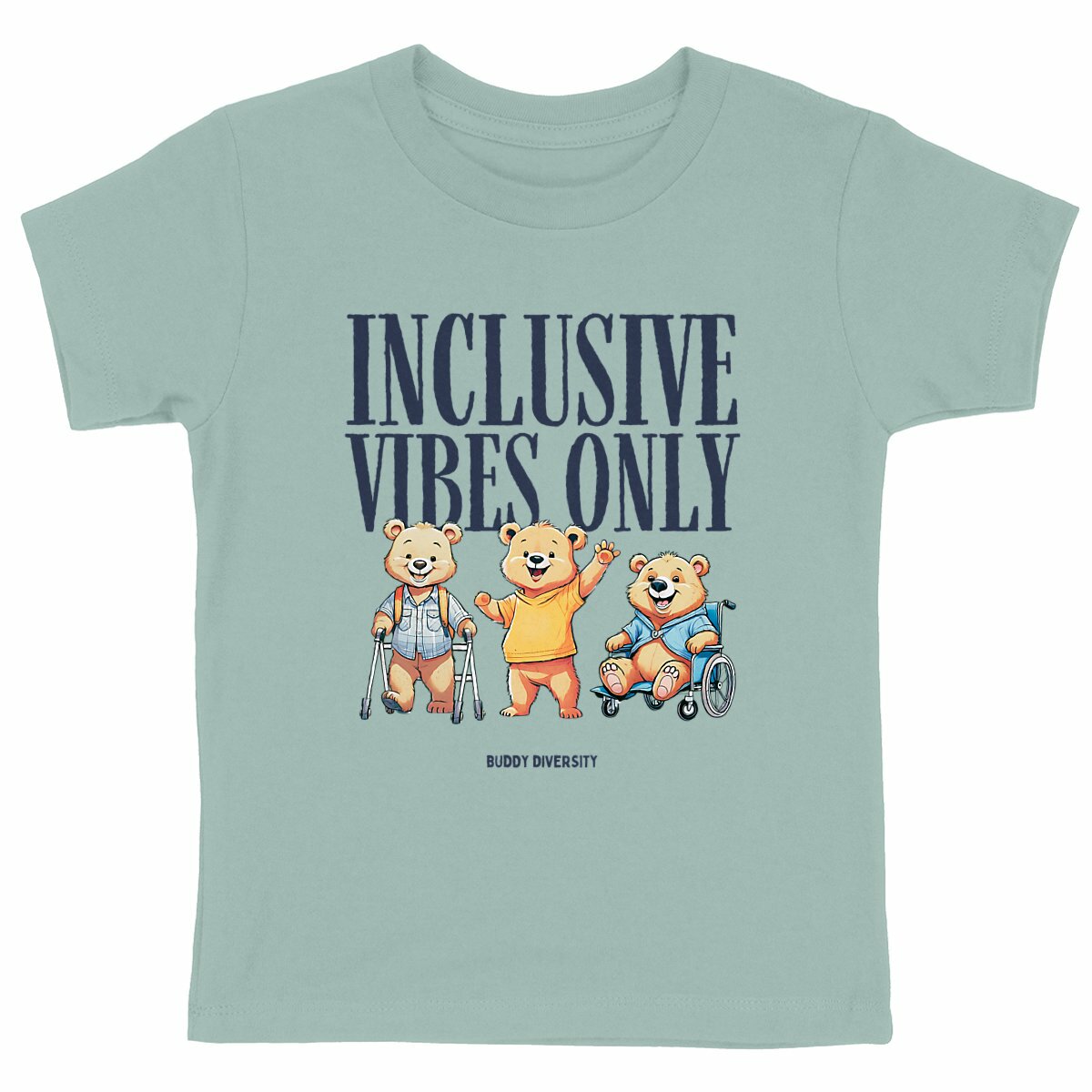 Inclusive Vibes Only | Bears with different abilities | Organix Kids T-shirt