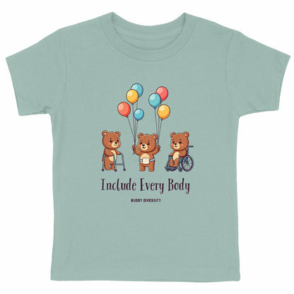 Include Every Body | Bears with different disabilities | Organic Kids T-shirt