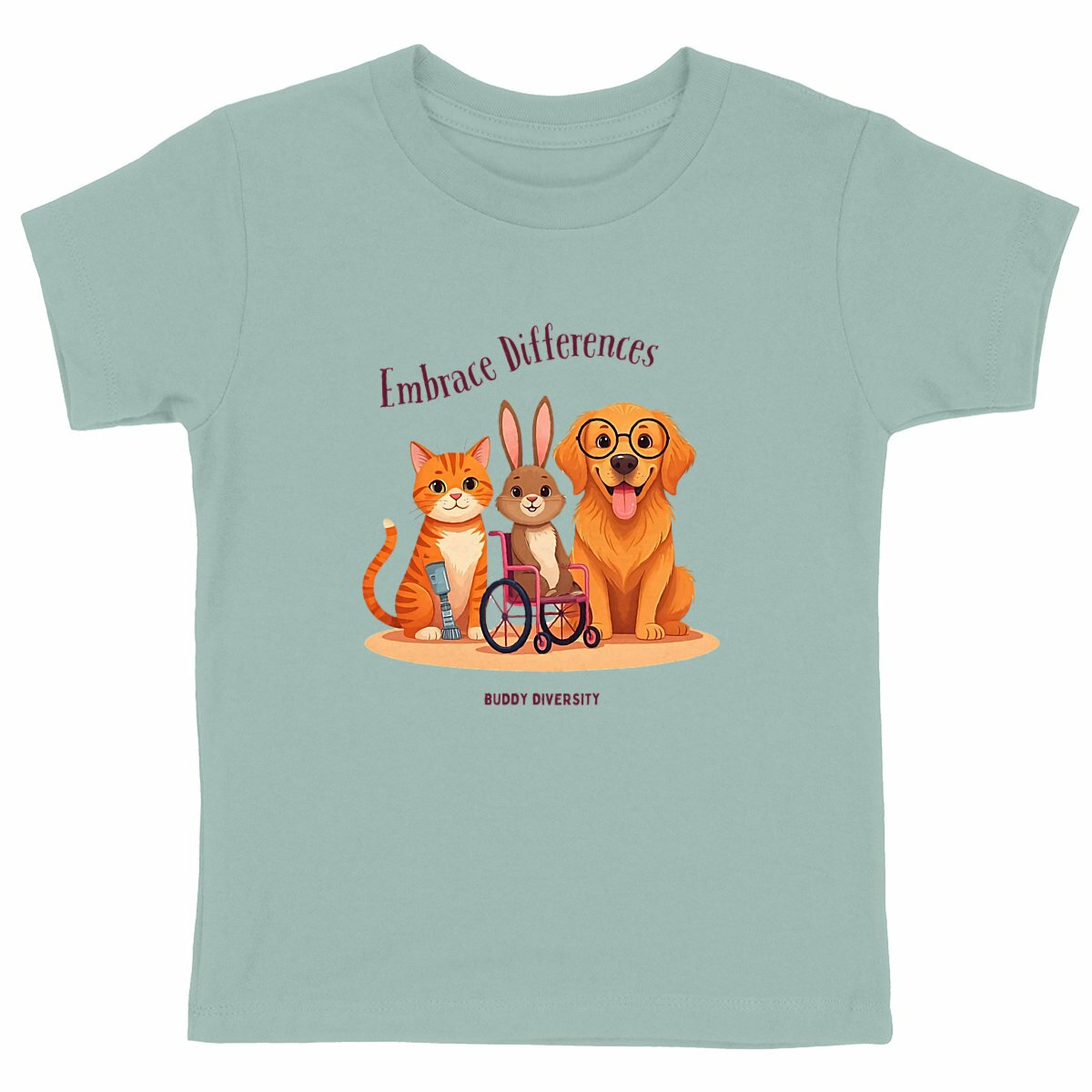 Embrace Differences | Organic Unisex Kids T-shirt