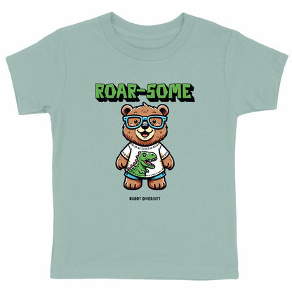 Roar-some Bear with glasses | Organic Cotton Kids T-shirt