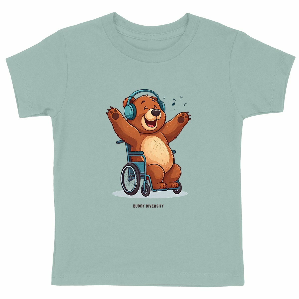 Bear listning to music | Organic Kids T-shirt