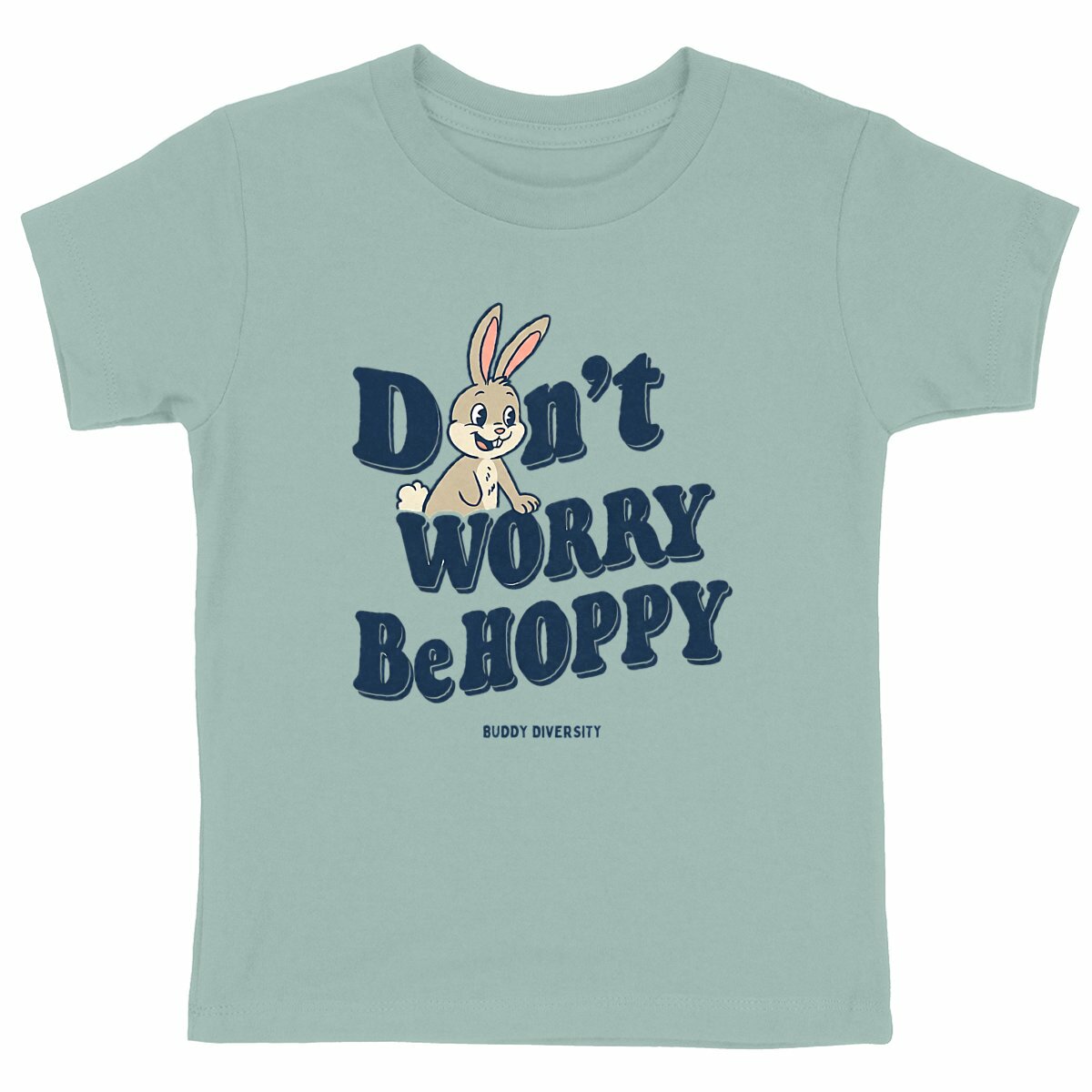 Don't worry, be hoppy | Bunny with limb loss | Organic Kids T-shirt