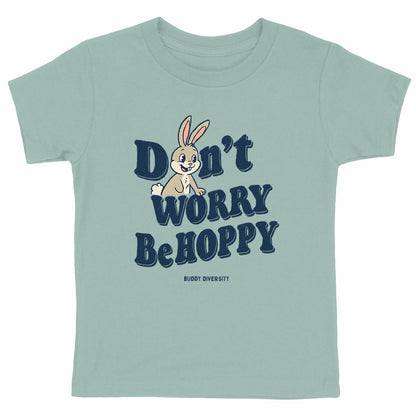 Don't worry, be hoppy | Bunny with limb loss | Organic Kids T-shirt