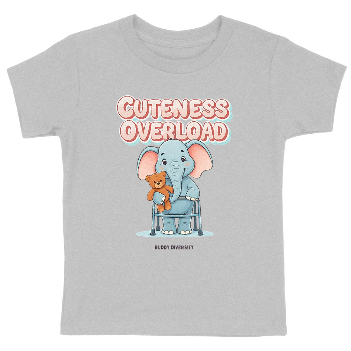Cuteness overload | Elephant with walker | Organic Kids T-shirt