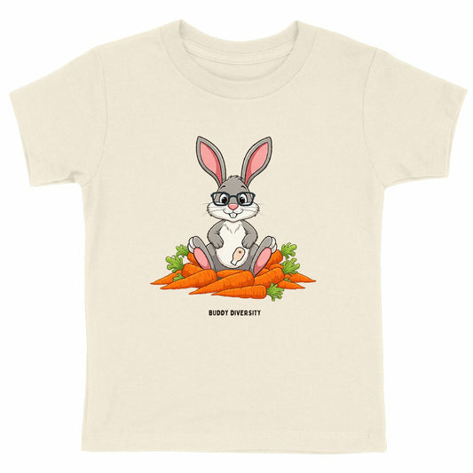 Bunny with an Ostomy pouch | Organic Cotton Kids T-shirt
