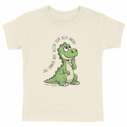 I just think a little bit differently | Organic Kids T-shirt - front_natural