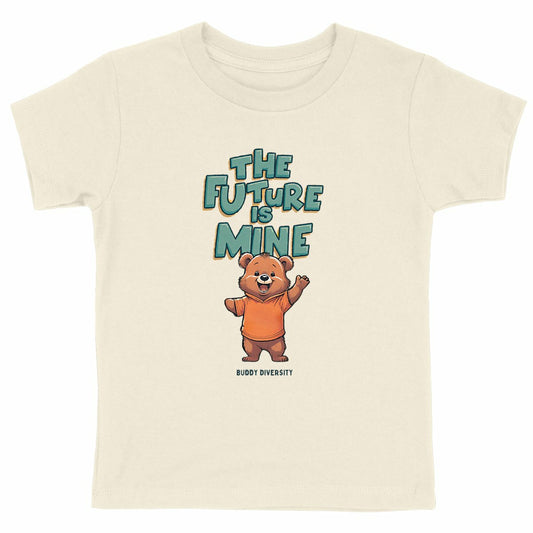 The future is mine | Bear with upper limb loss | Unisex Organic Kids T-shirt