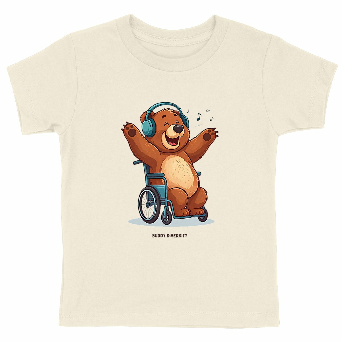 Bear listning to music | Organic Kids T-shirt