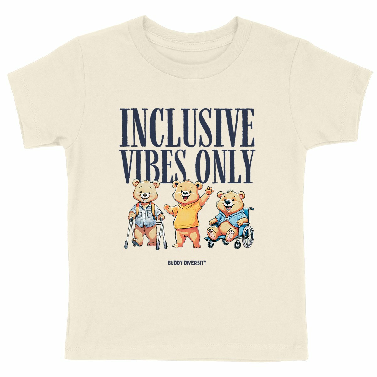 Inclusive Vibes Only | Bears with different abilities | Organix Kids T-shirt