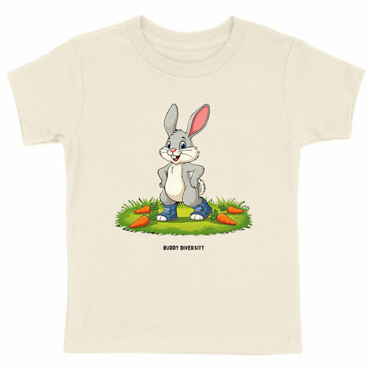Bunny with bilateral AFOs | Organic Cotton Kids T-shirt