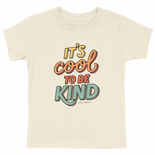 It's cool to be kind | Organic Kids T-Shirt  - front_natural