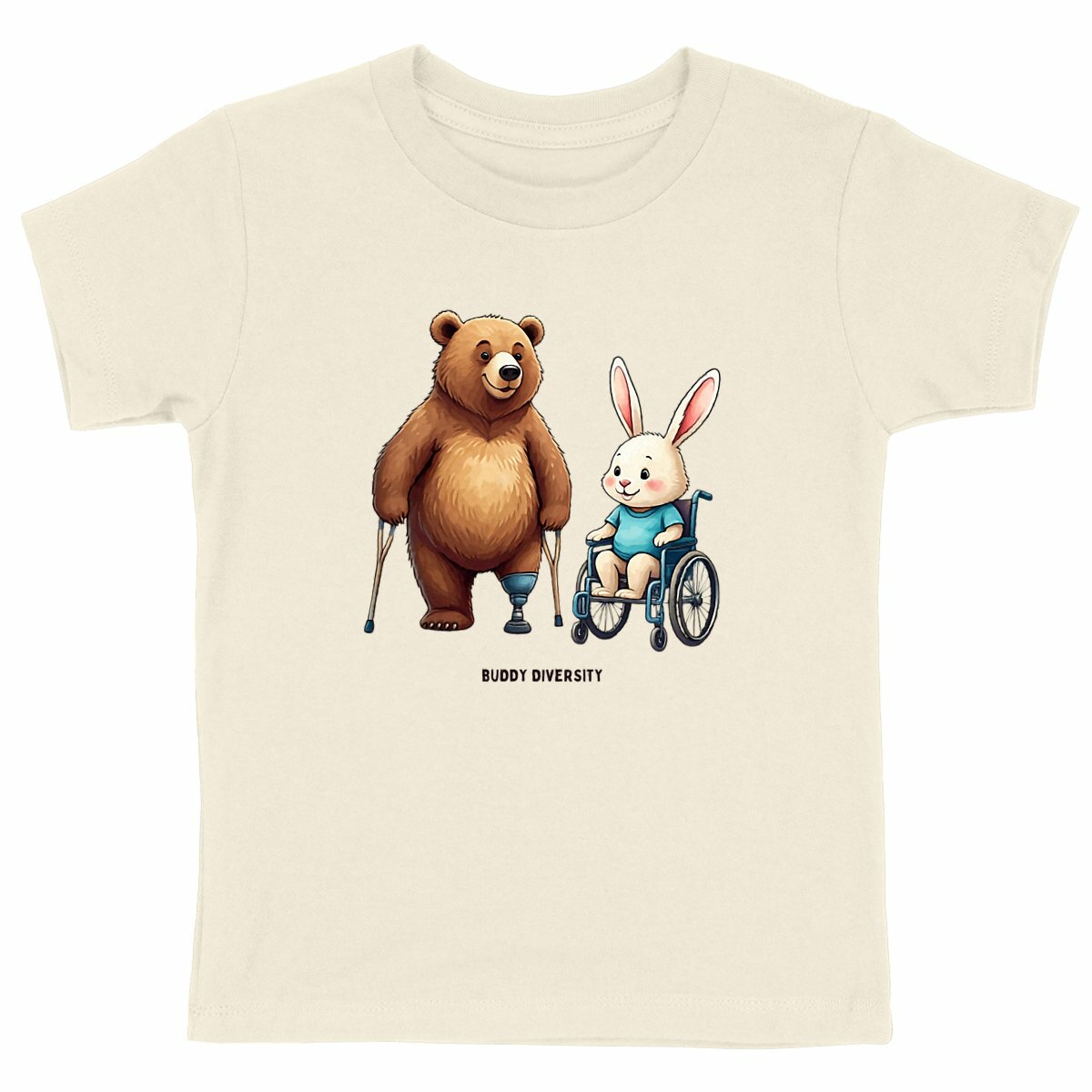 We should be friends | Bear and bunny | Organic Kids T-shirt