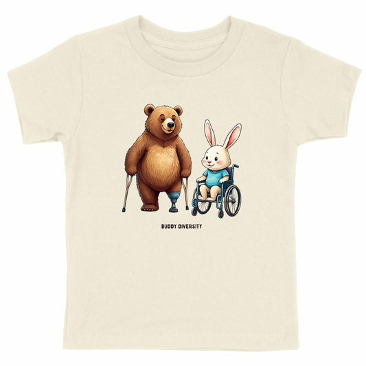 We should be friends | Bear and bunny | Organic Kids T-shirt