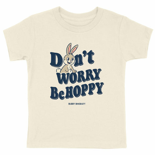 Don't worry, be hoppy | Bunny with limb loss | Organic Kids T-shirt