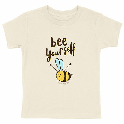Bee Yourself | Organic Unisex Kid T-Shirt - front_natural