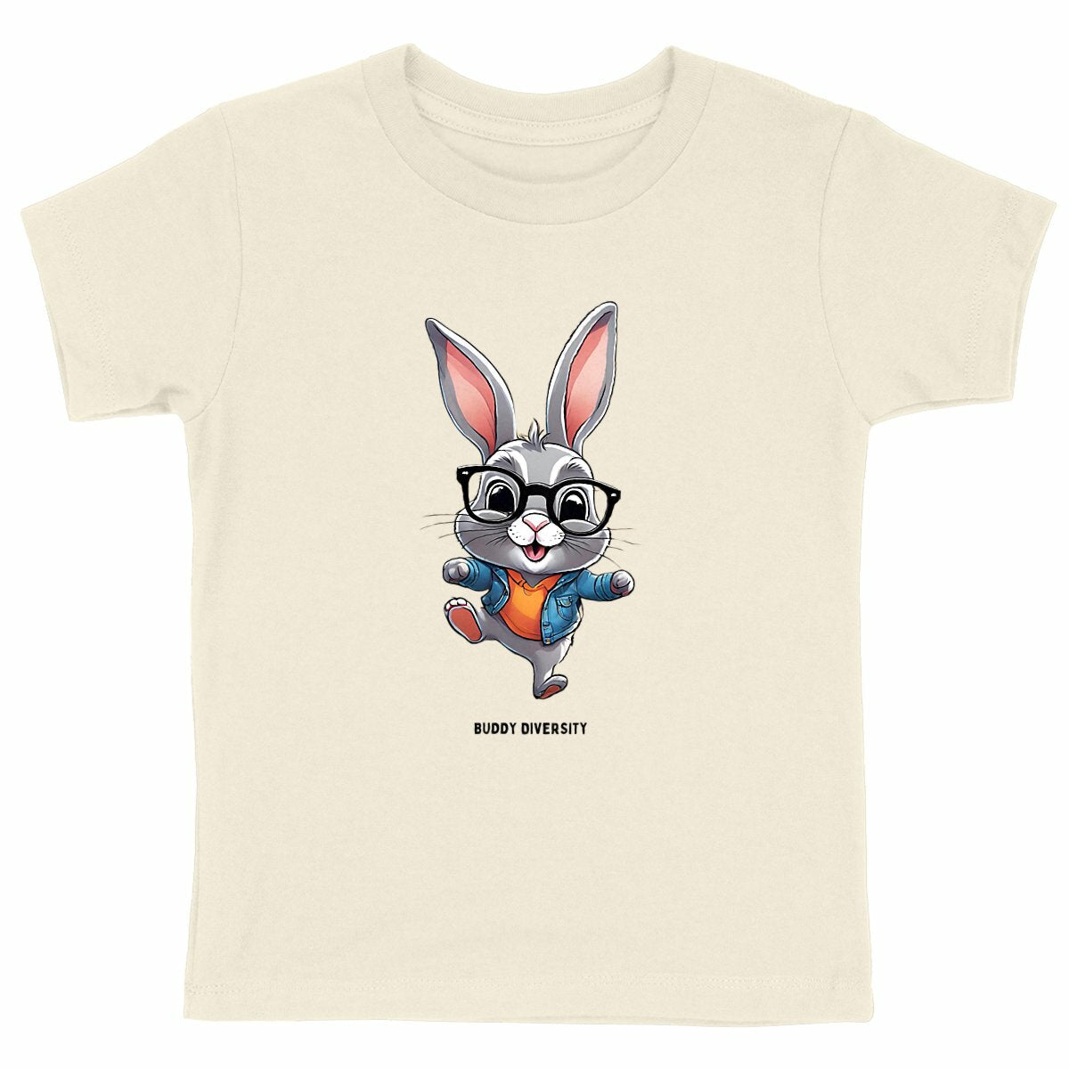 Bunny With Glasses | Organic Cotton Kids T-shirt