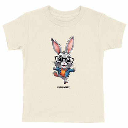 Bunny With Glasses | Organic Cotton Kids T-shirt