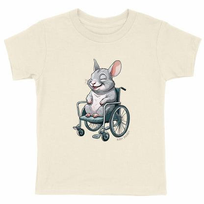 ChinChillin' | Chinchilla in a wheelchair | Organic Kids T-Shirt - front_natural