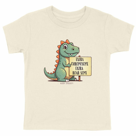 Rocking an extra chromosome | Organic Kids T-shirt - front_natural