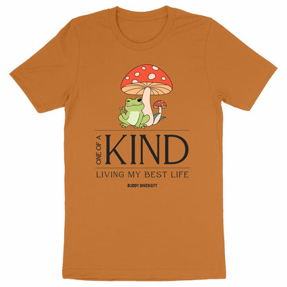 Inclusive Vibes Only | Dino with a prosthetic leg | Organic Adult Unisex T-Shirt