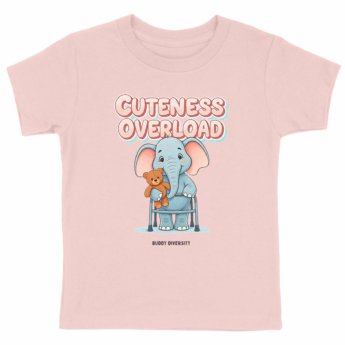 Cuteness overload | Elephant with walker | Organic Kids T-shirt