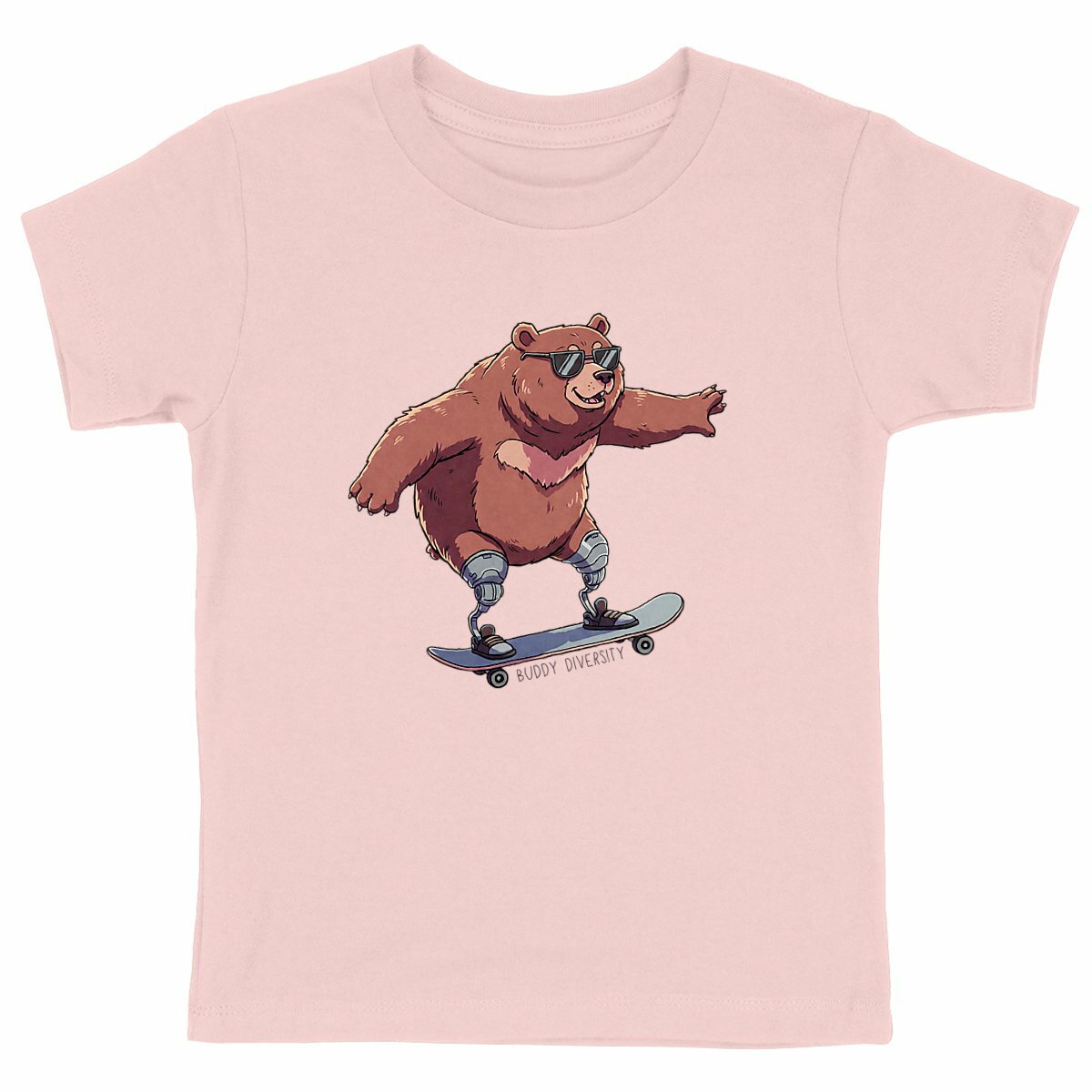 Life is good | Enjoy the ride | Organic Kids T-shirt - front_pink