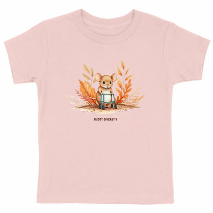 Mouse with walking aid | Organic kids t-shirt