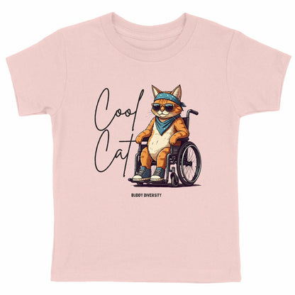 Cool Cat | Cat in a wheelchair | Organic Kids T-Shirt 