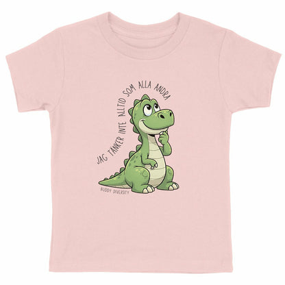 I just think a little bit differently | Organic Kids T-shirt - front_pink