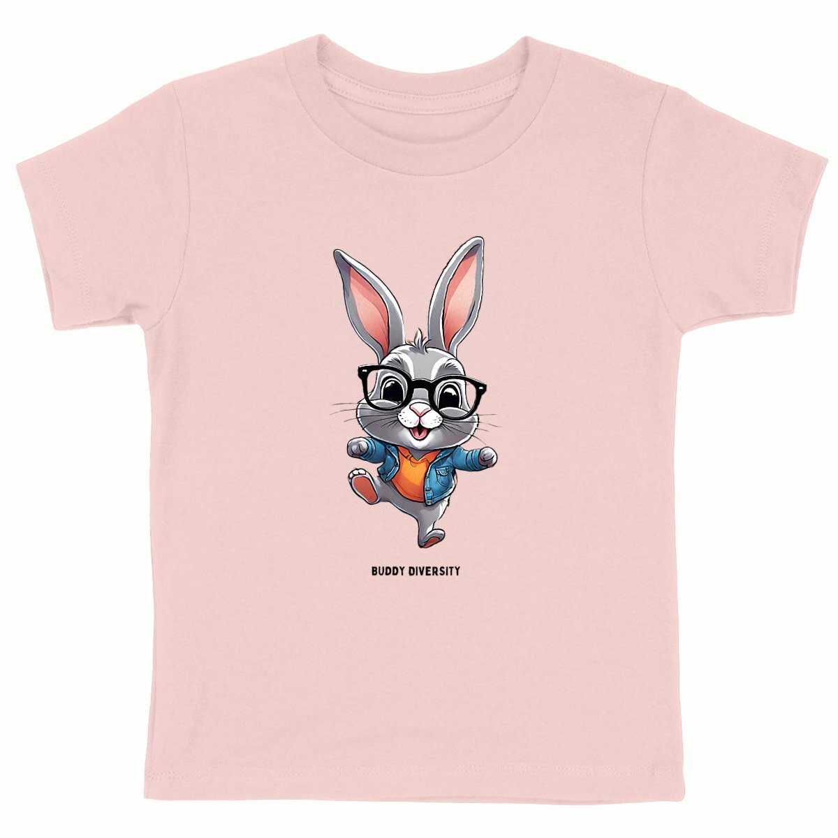 Bunny With Glasses | Organic Cotton Kids T-shirt