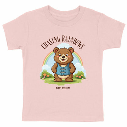Chasing rainbows | Bear with brace/corset | Organic Kids T-shirt