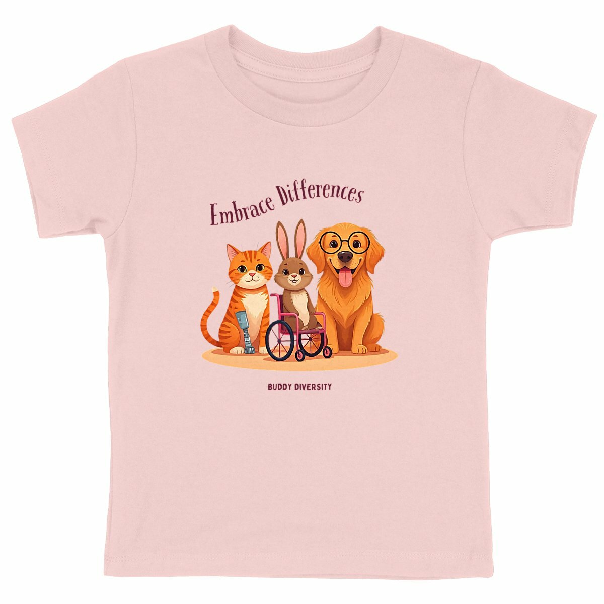 Embrace Differences | Organic Unisex Kids T-shirt
