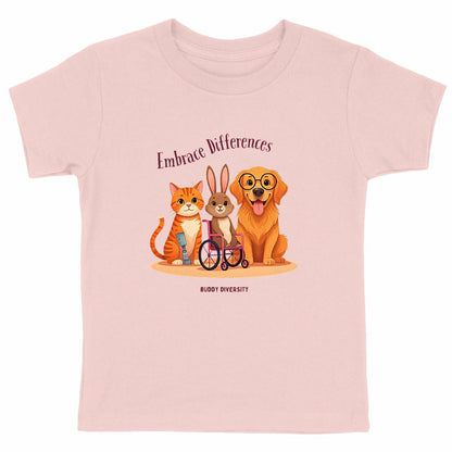 Embrace Differences | Organic Unisex Kids T-shirt